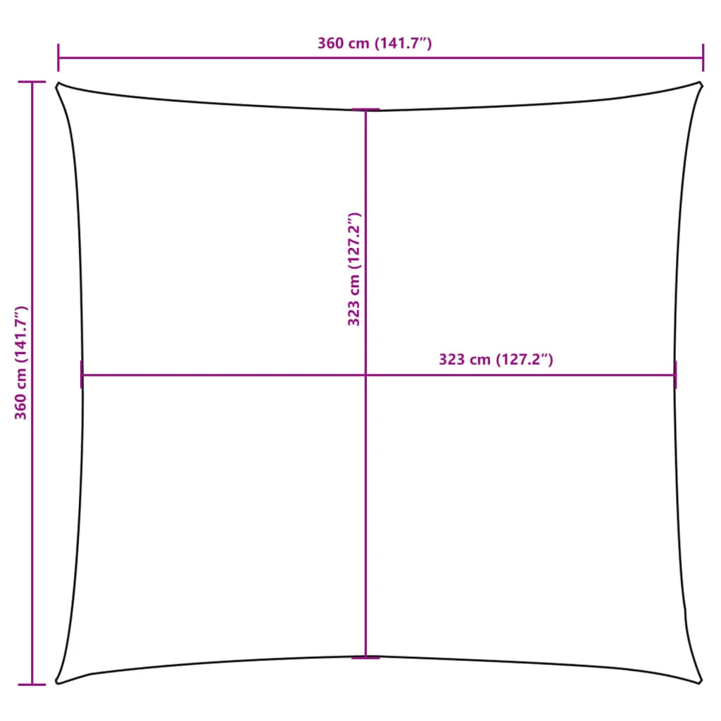 Sunshade Sail Oxford Fabric Square 3.6x3.6 m Blue