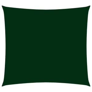 Sunshade Sail Oxford Fabric Square 5x5 m Dark Green