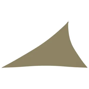 Sunshade Sail Oxford Fabric Triangular 4x5x6.4 m Beige