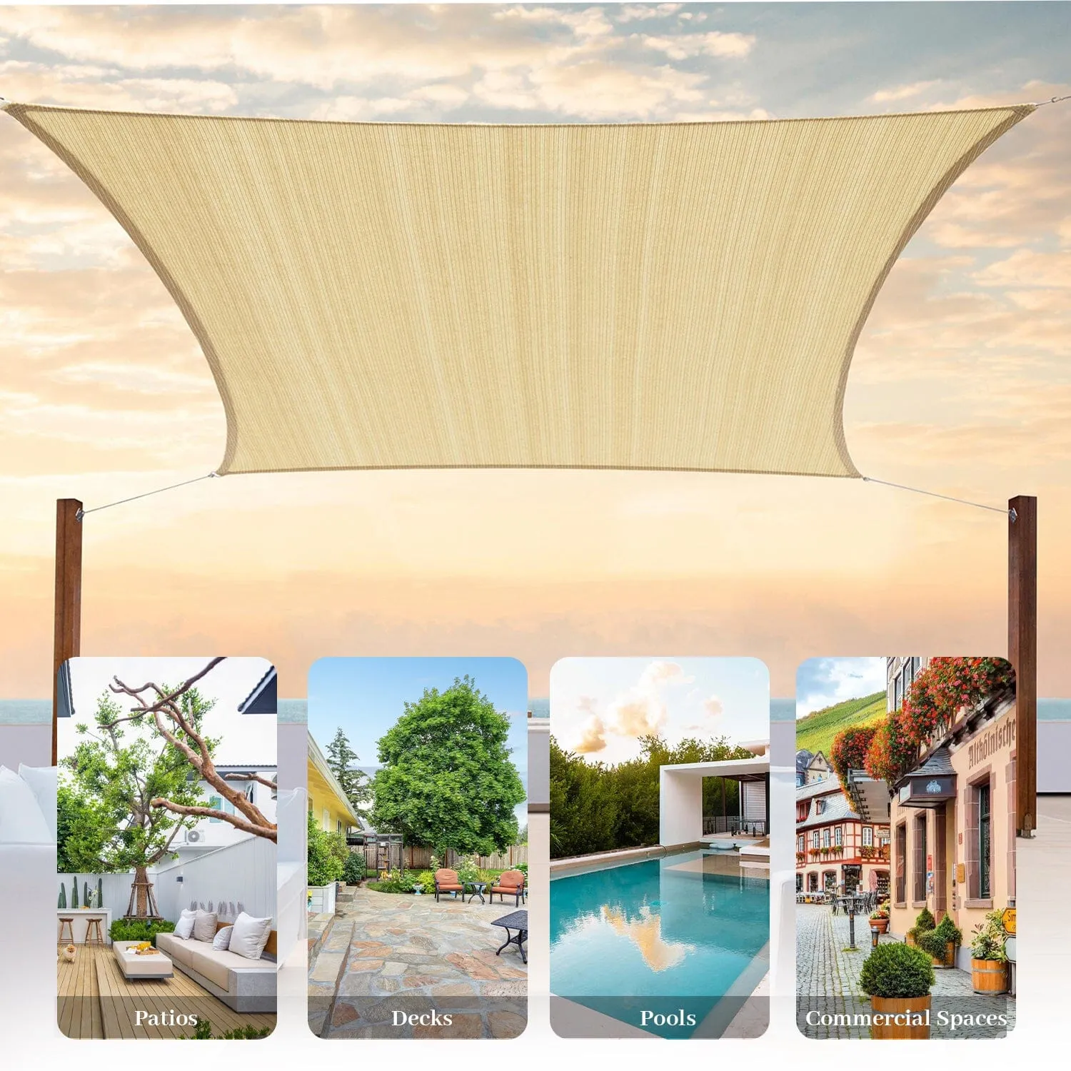 Super Ring Sun Shade Sail Sample for All Colors