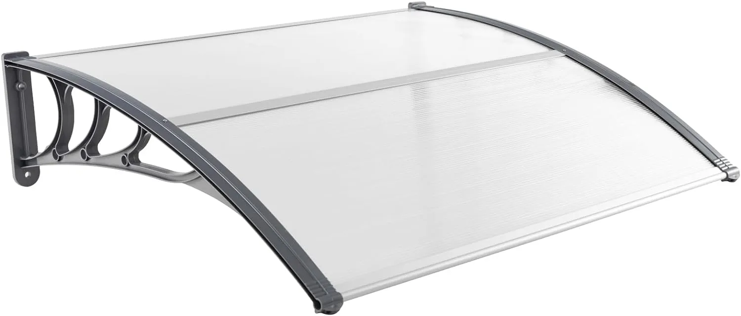 Tangkula 40" x 48" Window Awning, Modern Polycarbonate Overhead Door Awning