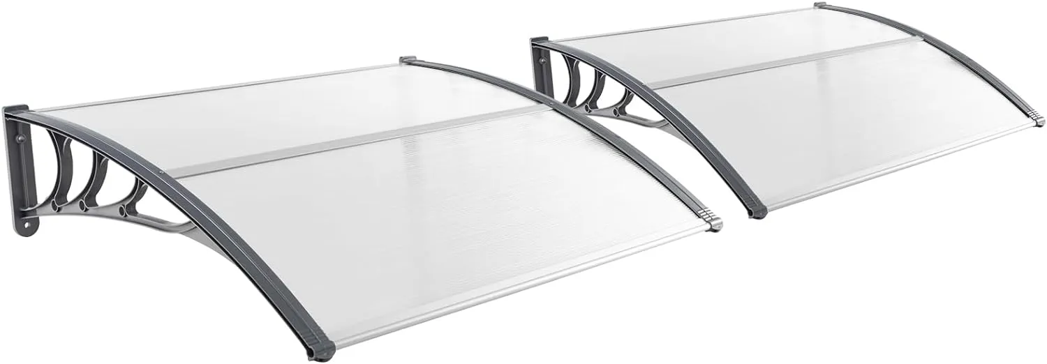 Tangkula 40" x 48" Window Awning, Modern Polycarbonate Overhead Door Awning