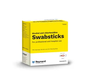 TINTED SWABSTICKS INTRAVENOUS SKIN PREP ALCOHOL & CHLORHEXIDINE COTTON SWAB STICKS X 10