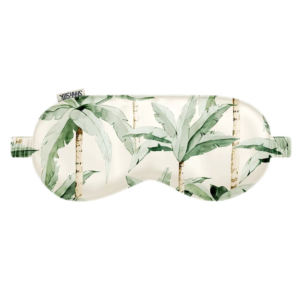 Watercolour Palm Silk Sleep Mask