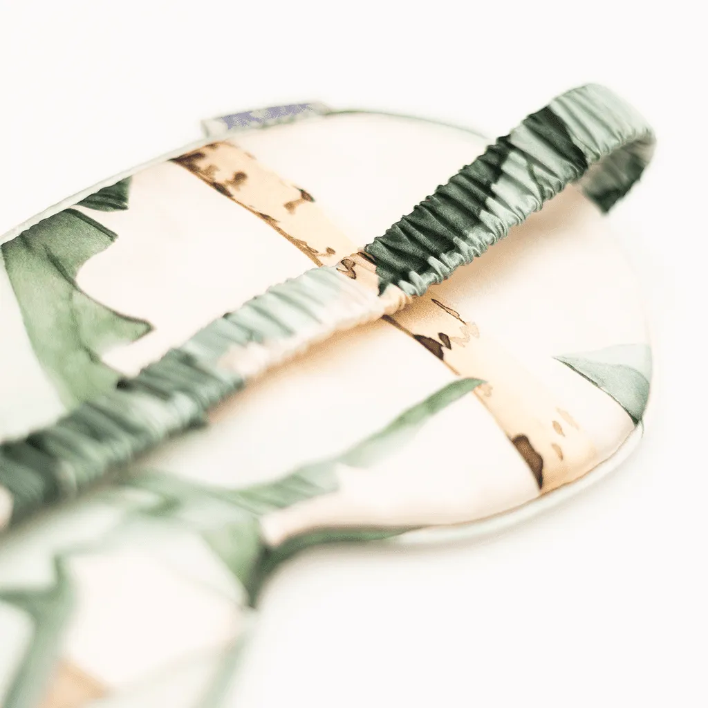 Watercolour Palm Silk Sleep Mask