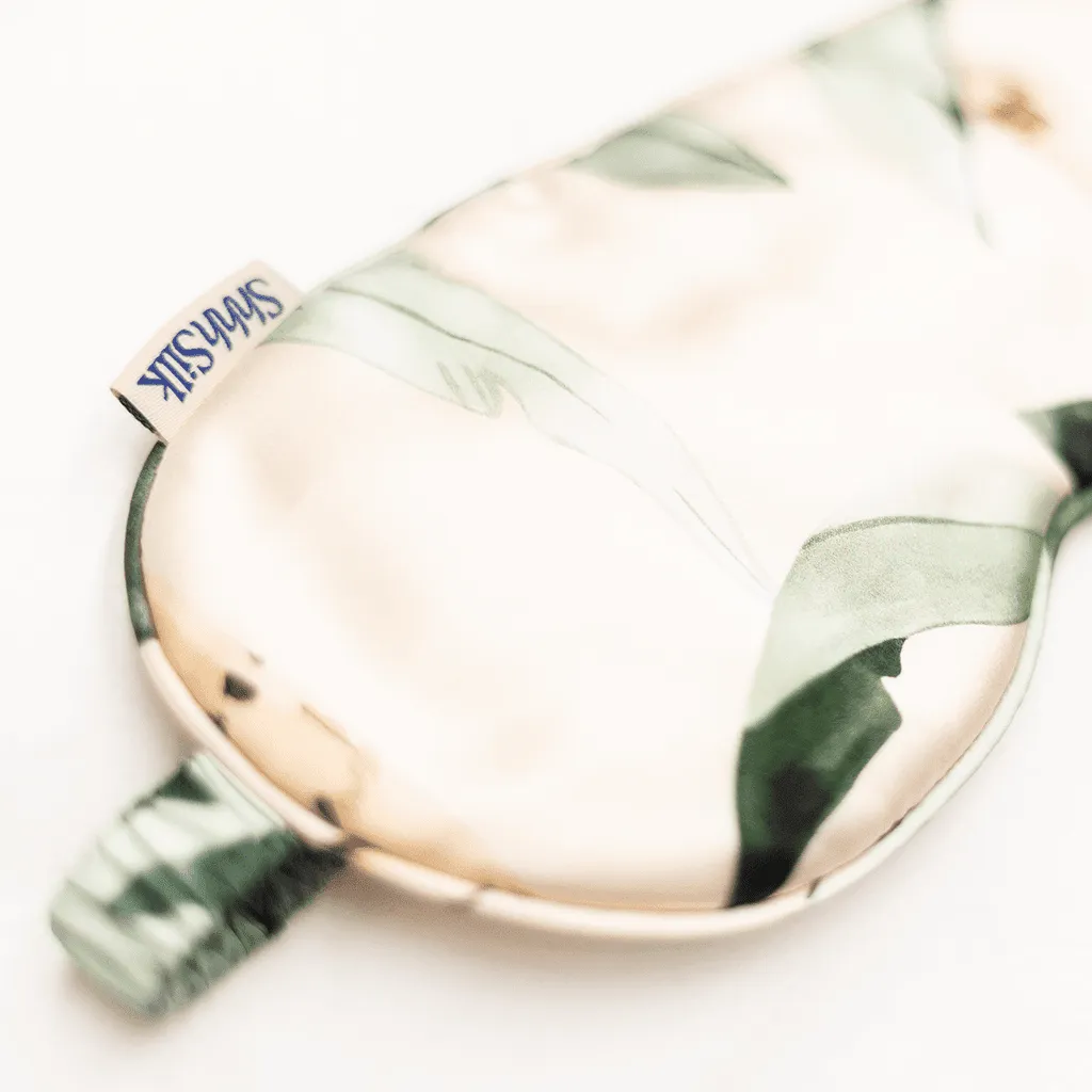 Watercolour Palm Silk Sleep Mask