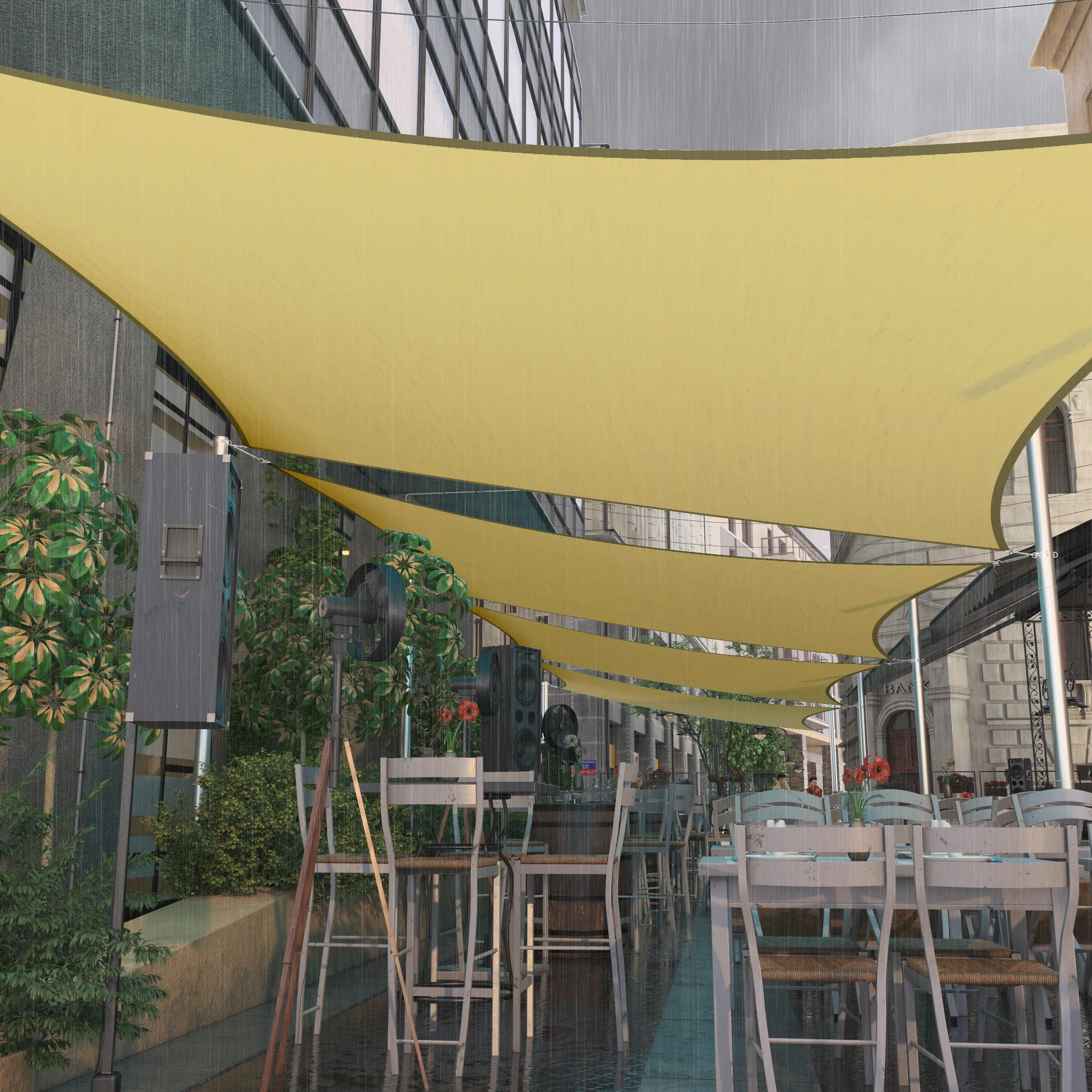 Waterproof Heavy Duty Square Shade Sail