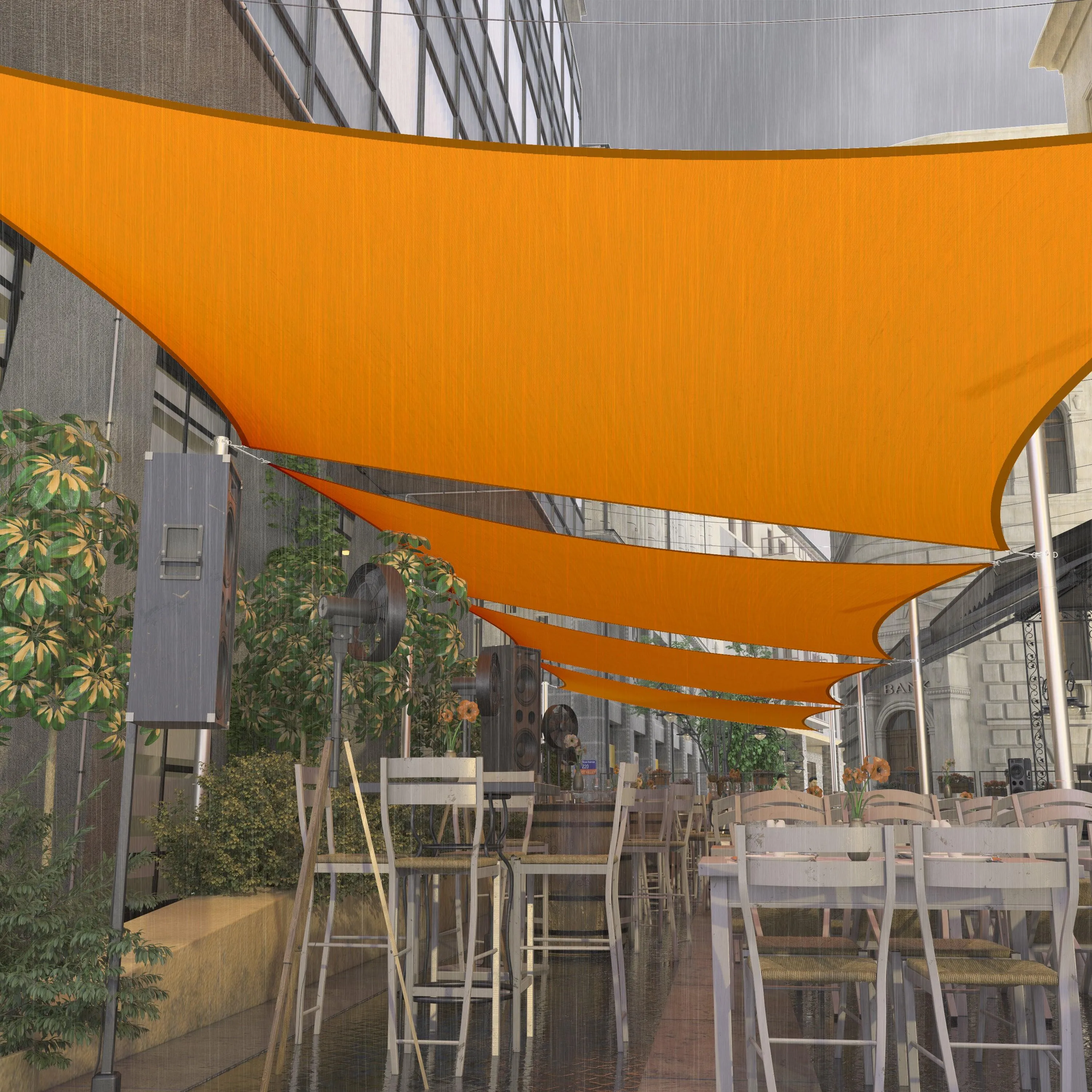 Waterproof Heavy Duty Square Shade Sail