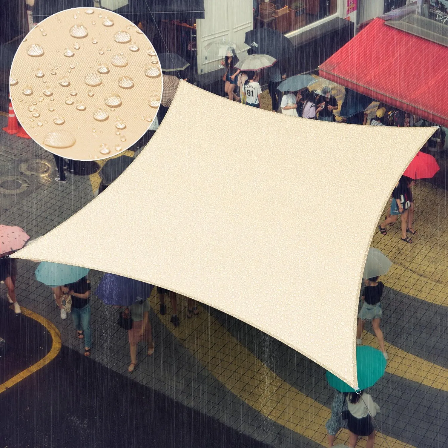 Waterproof Heavy Duty Square Shade Sail