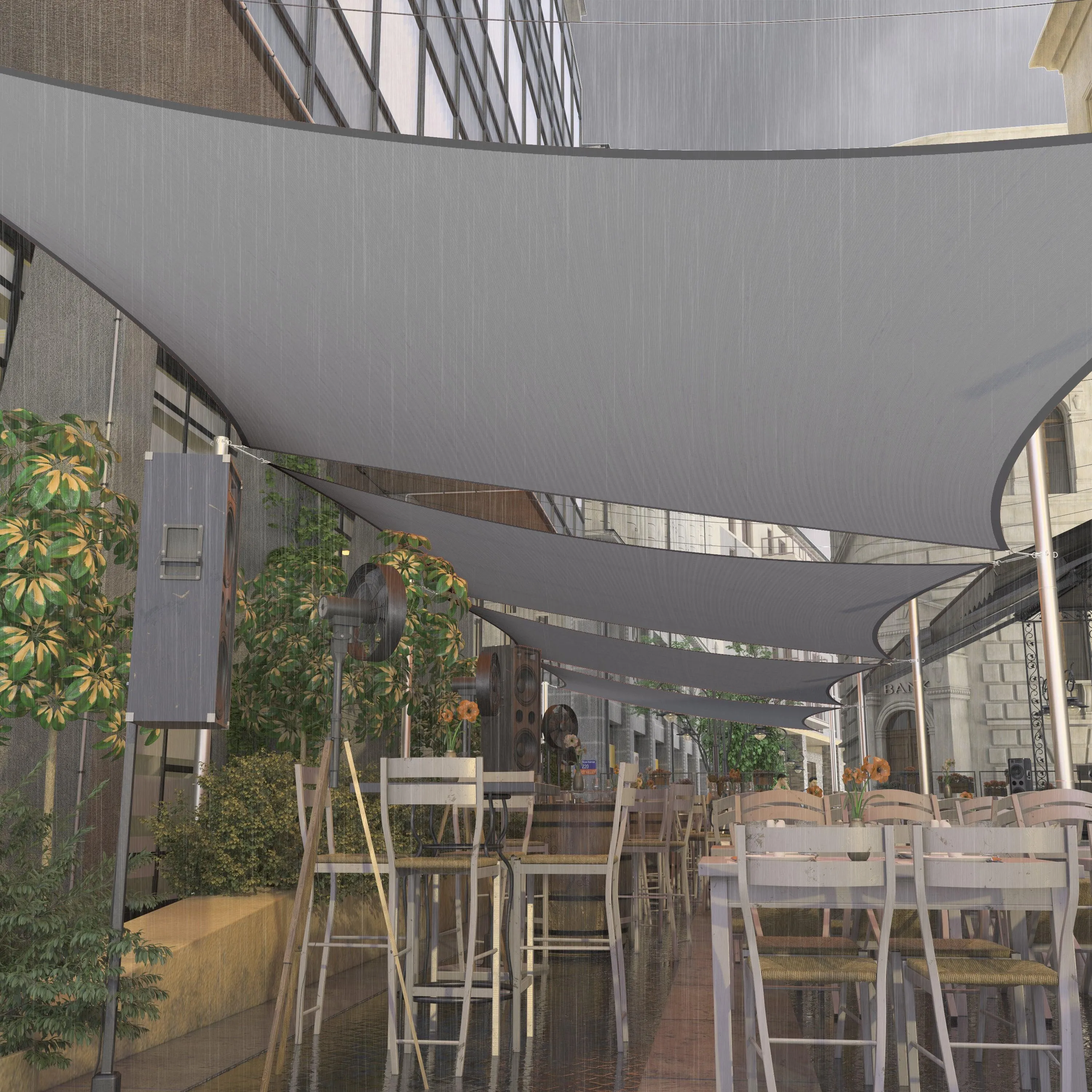 Waterproof Heavy Duty Square Shade Sail