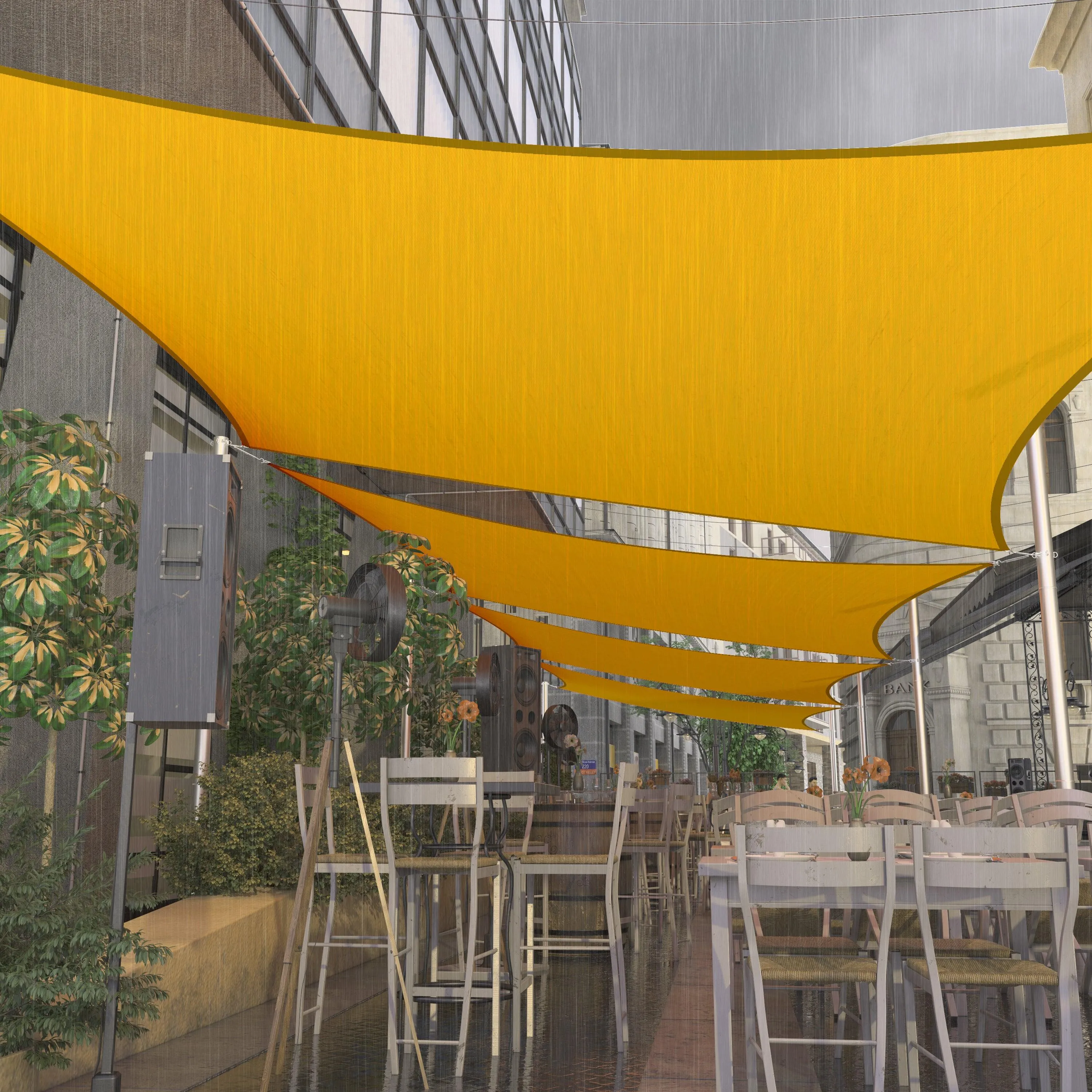 Waterproof Heavy Duty Square Shade Sail