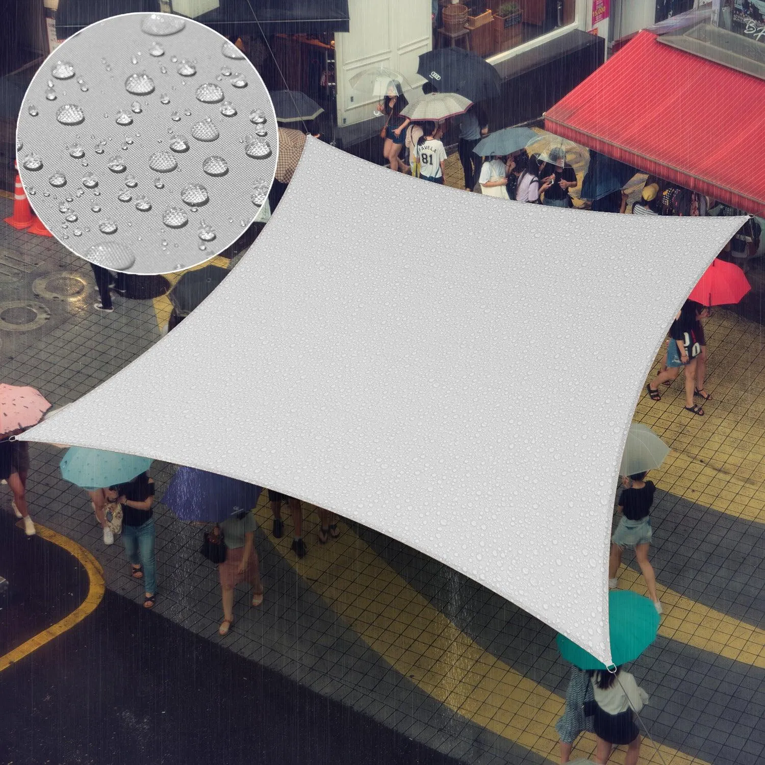 Waterproof Heavy Duty Square Shade Sail