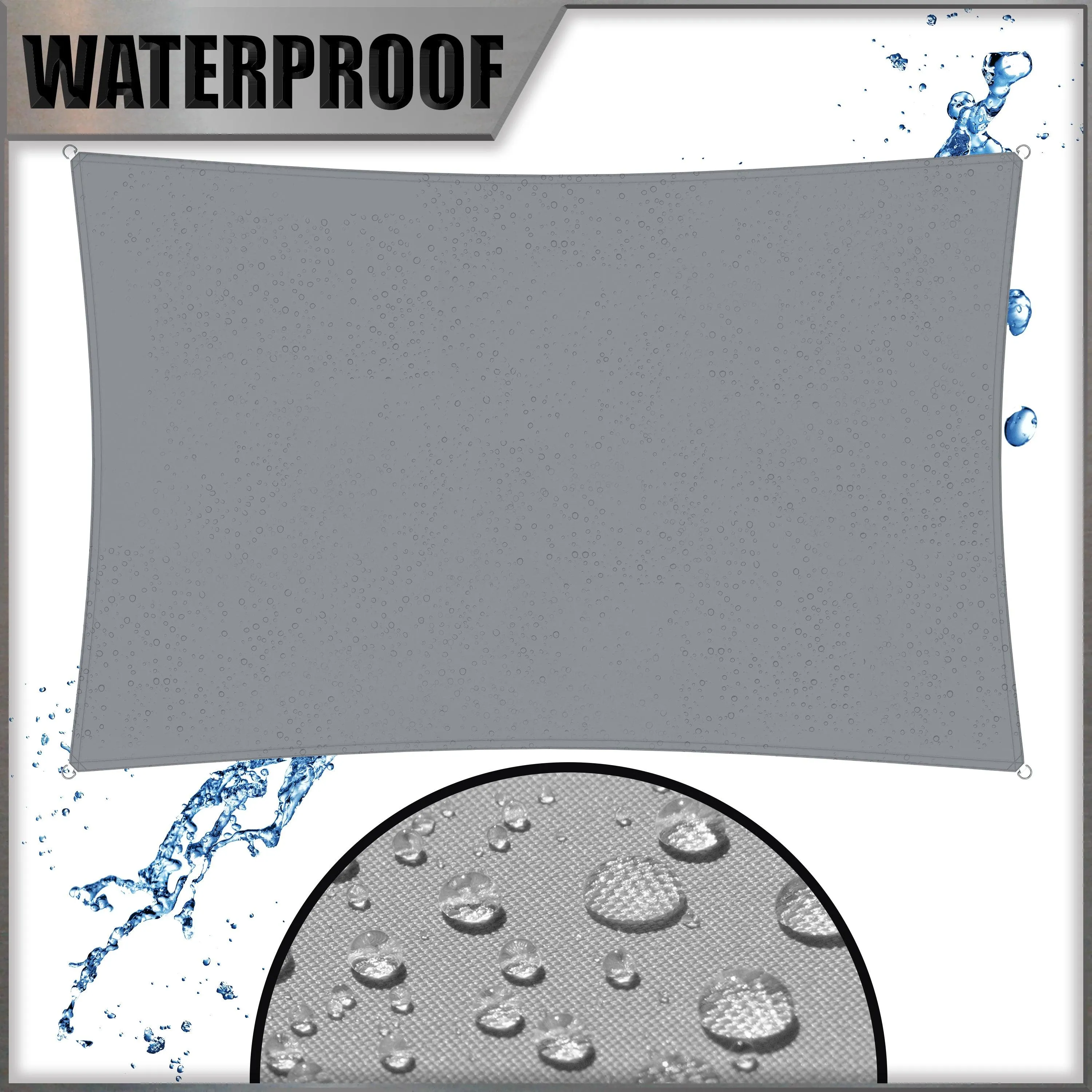 Waterproof Heavy Duty Square Shade Sail