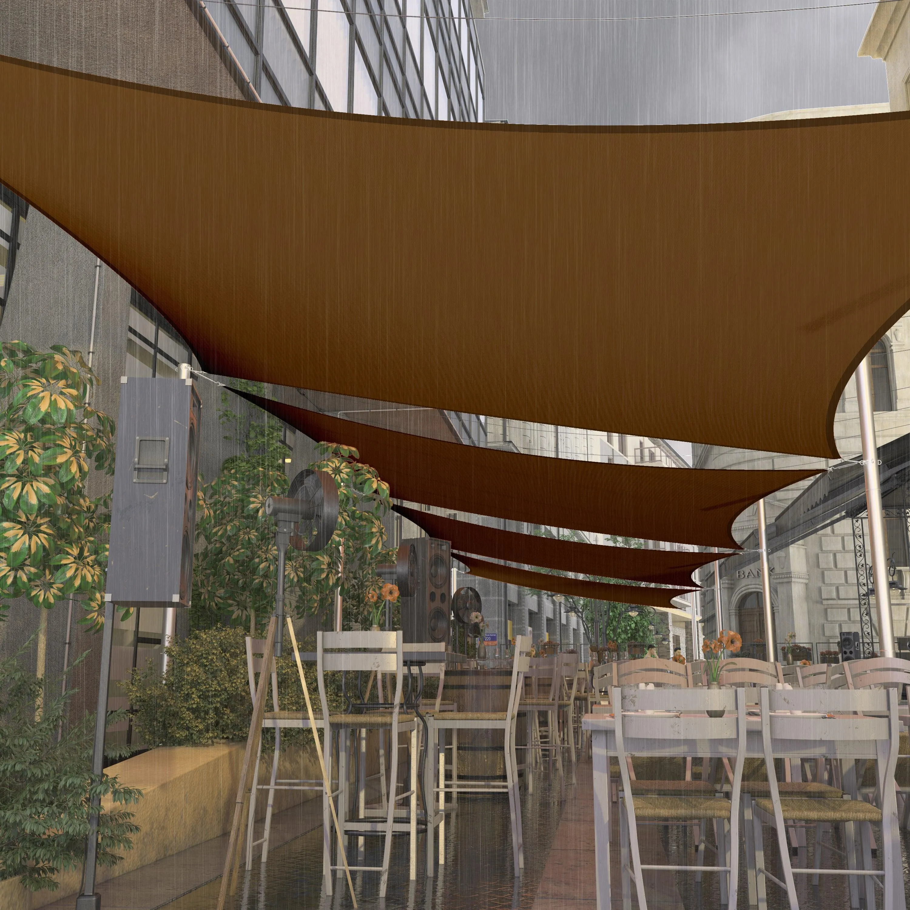 Waterproof Heavy Duty Square Shade Sail