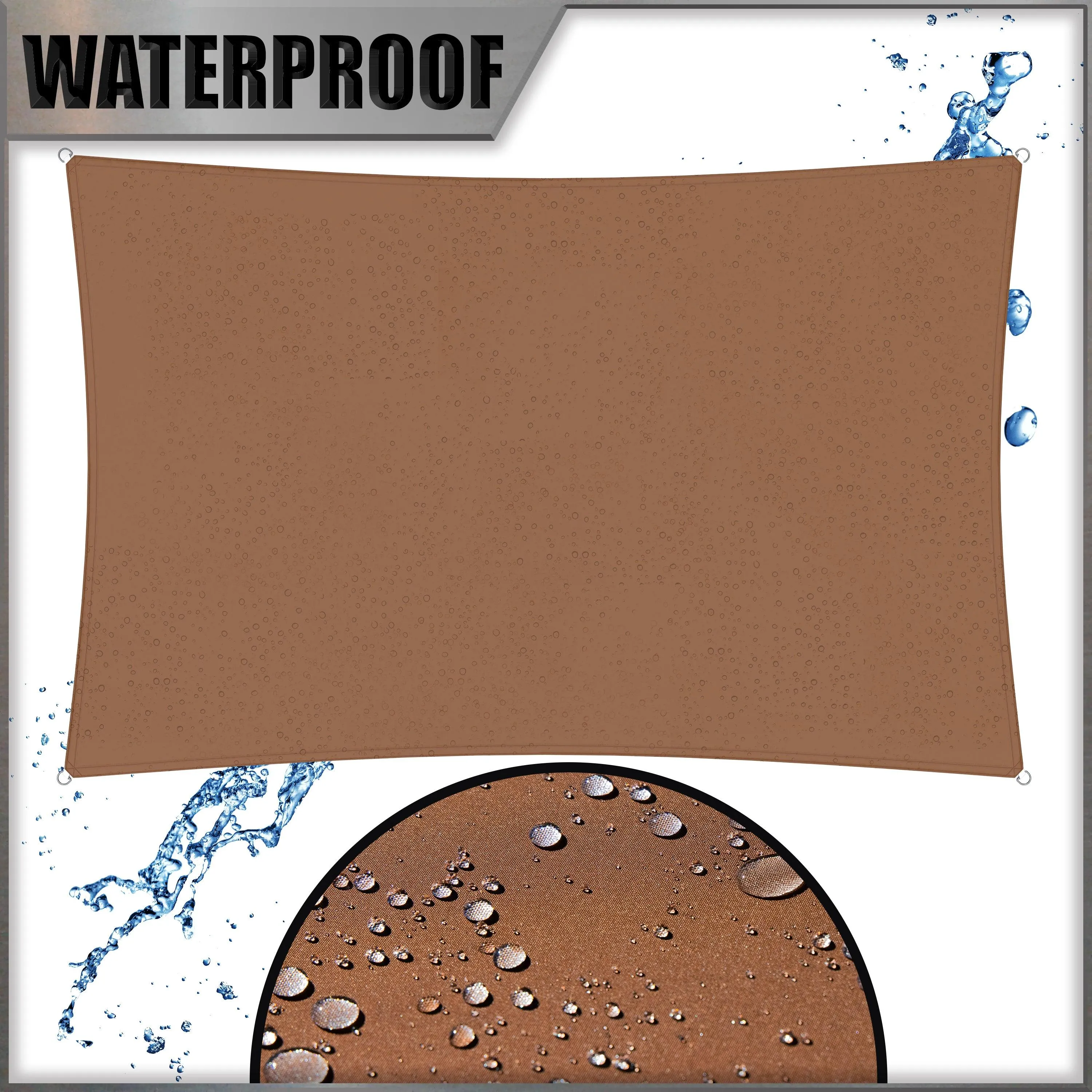 Waterproof Heavy Duty Square Shade Sail
