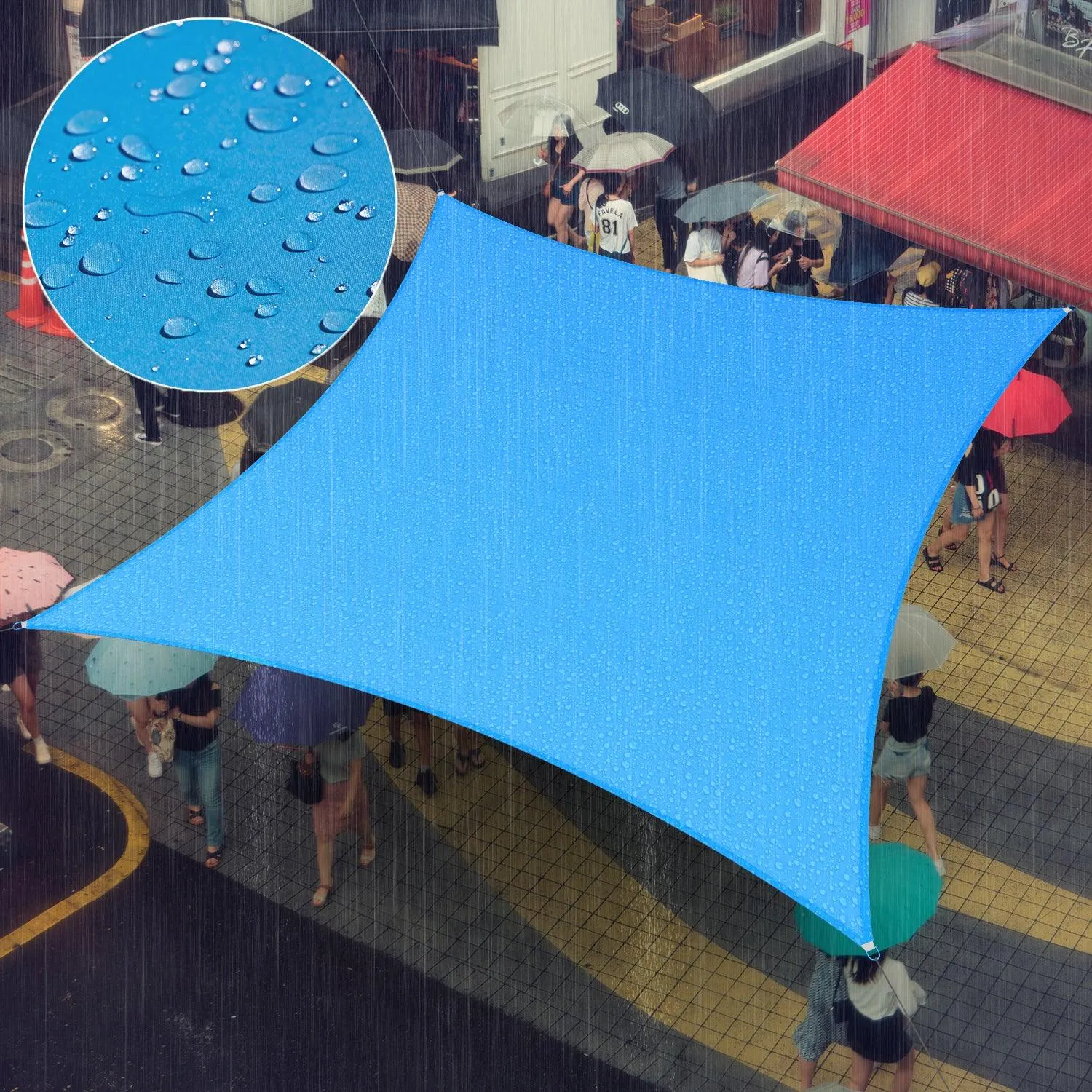 Waterproof Heavy Duty Square Shade Sail