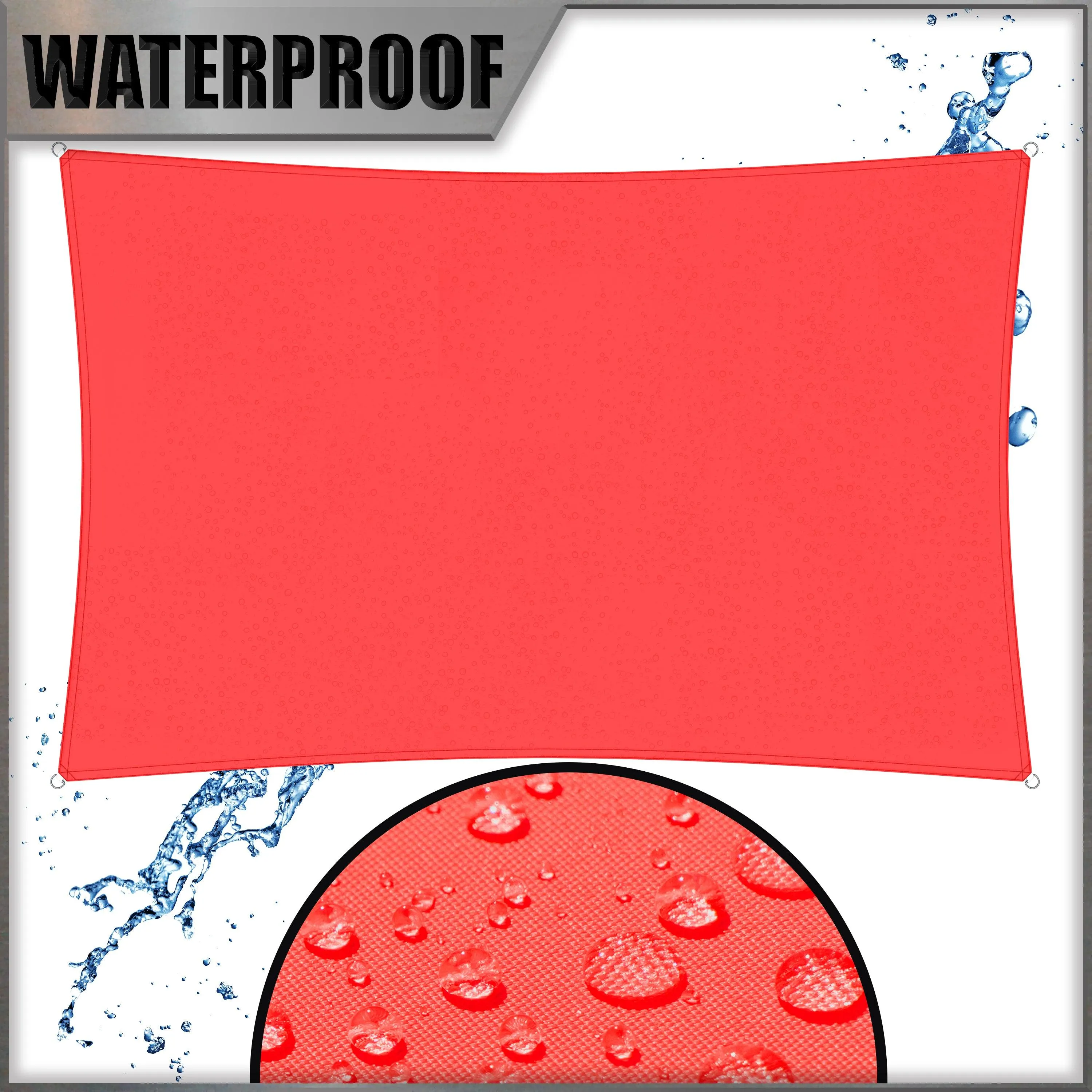 Waterproof Heavy Duty Square Shade Sail