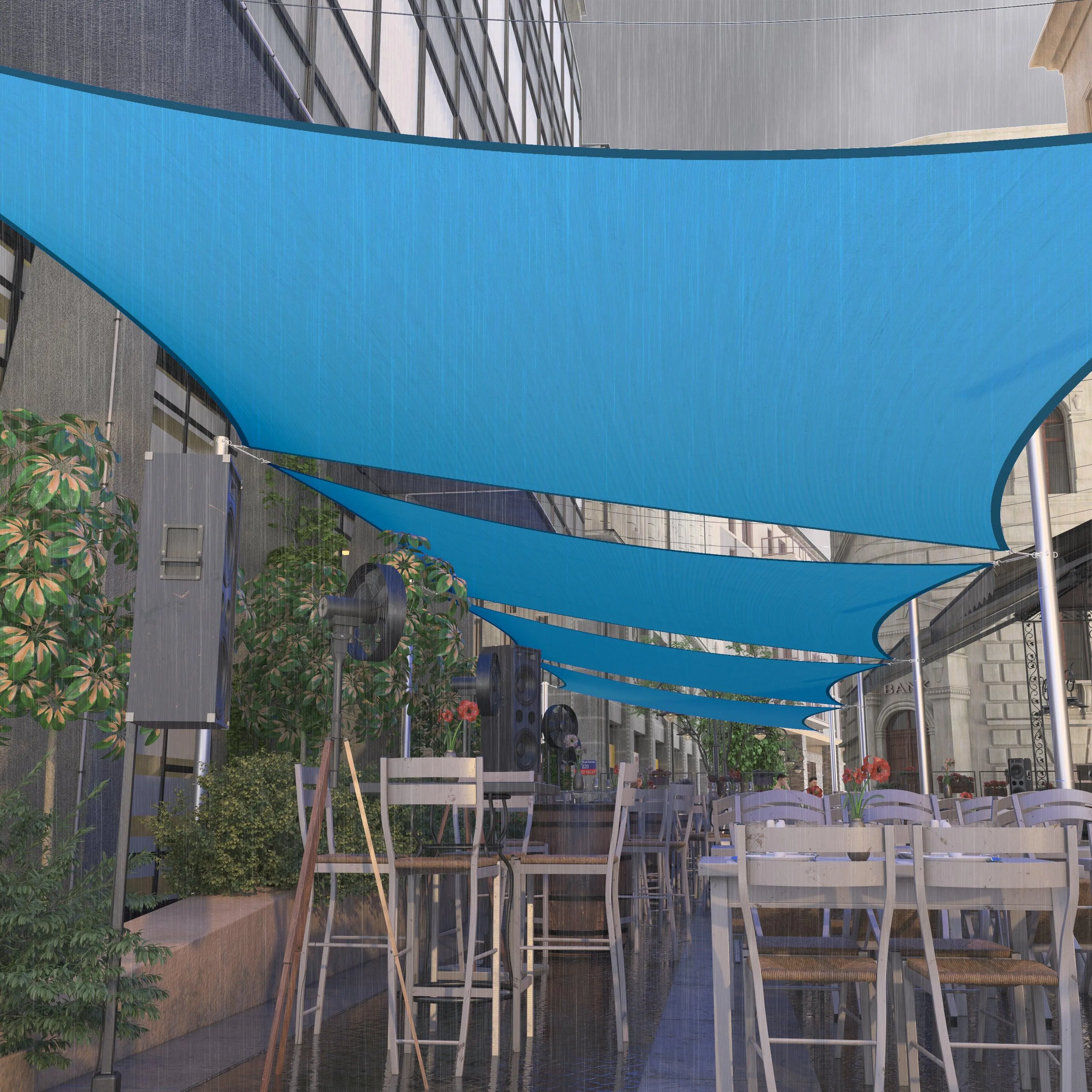 Waterproof Heavy Duty Square Shade Sail