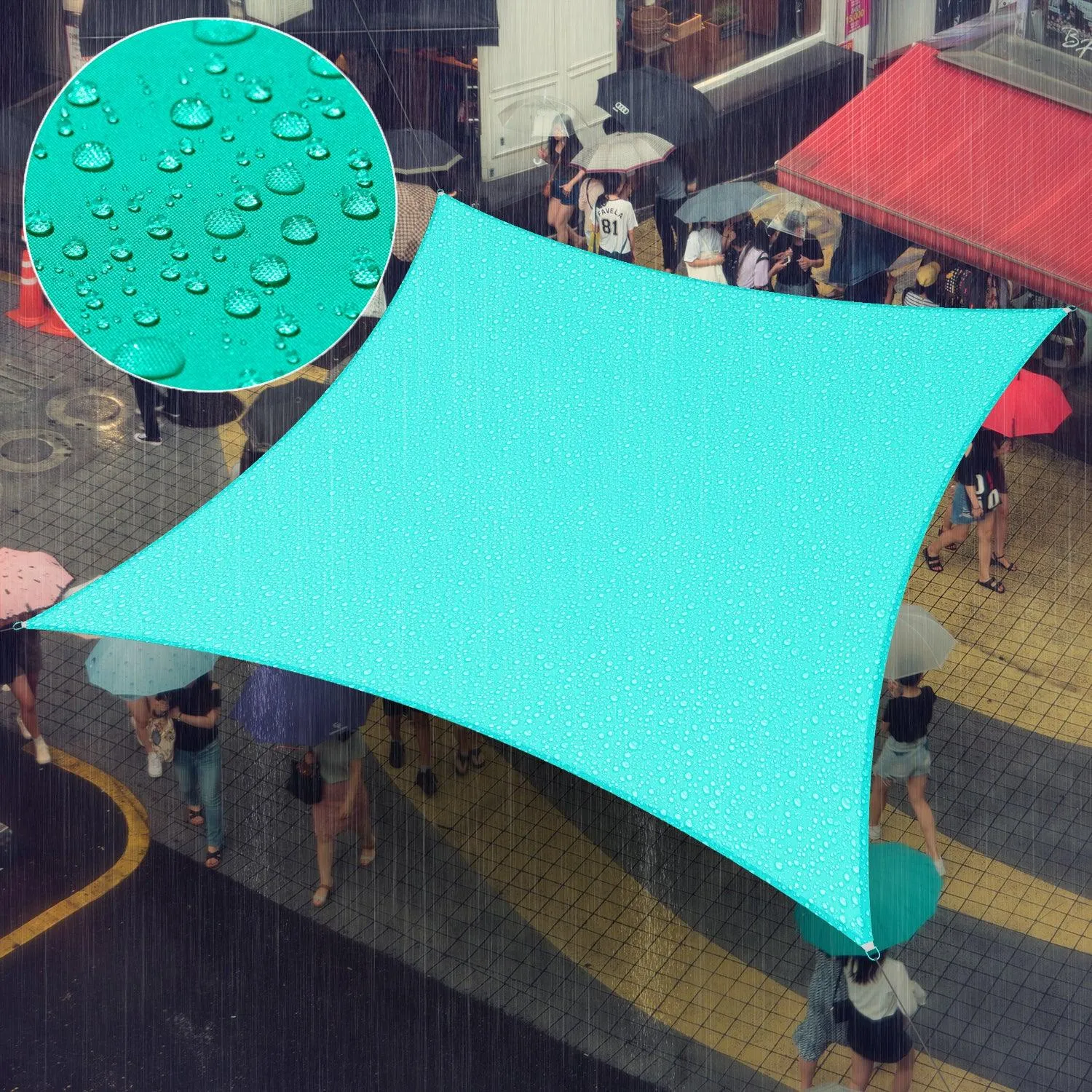 Waterproof Heavy Duty Square Shade Sail