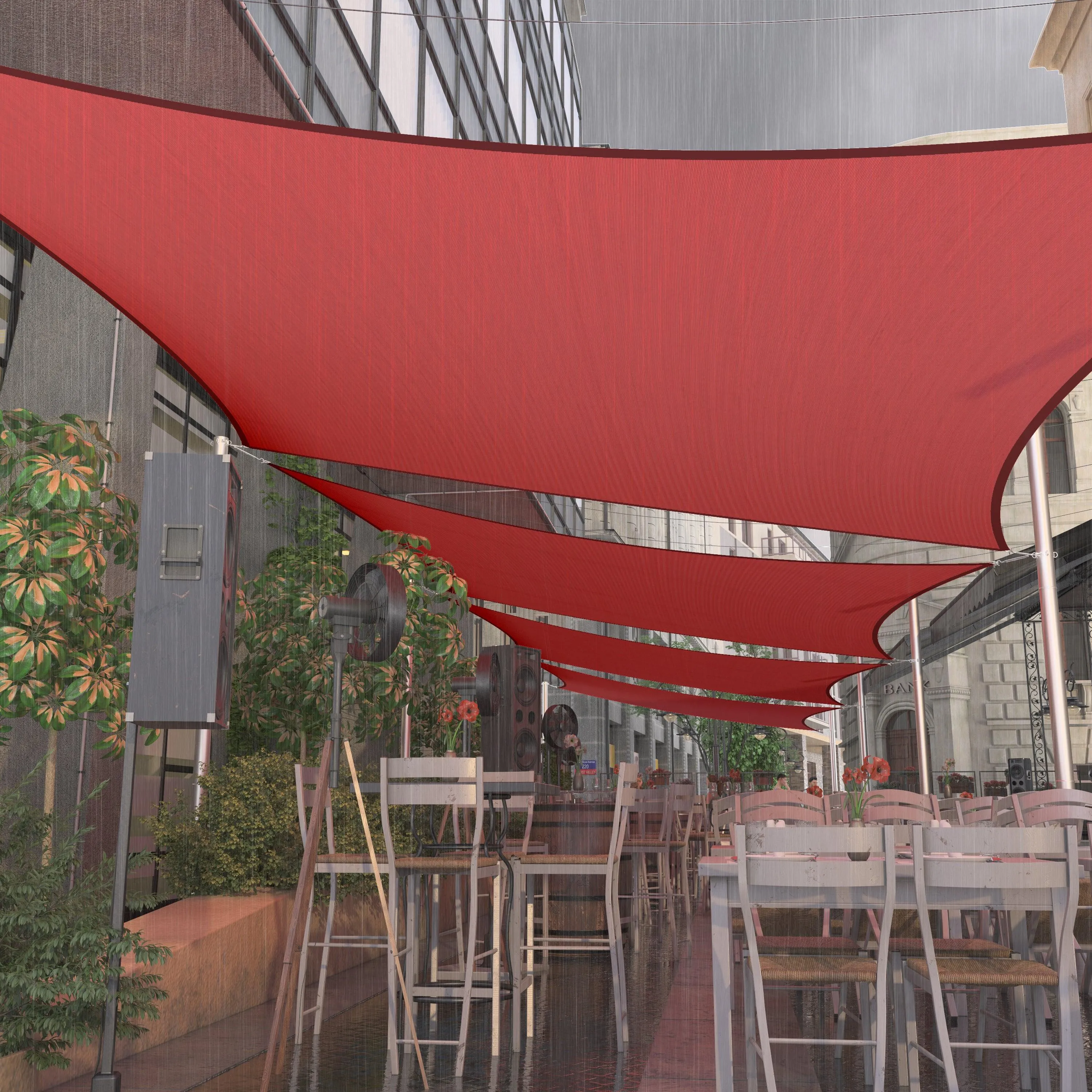 Waterproof Heavy Duty Square Shade Sail