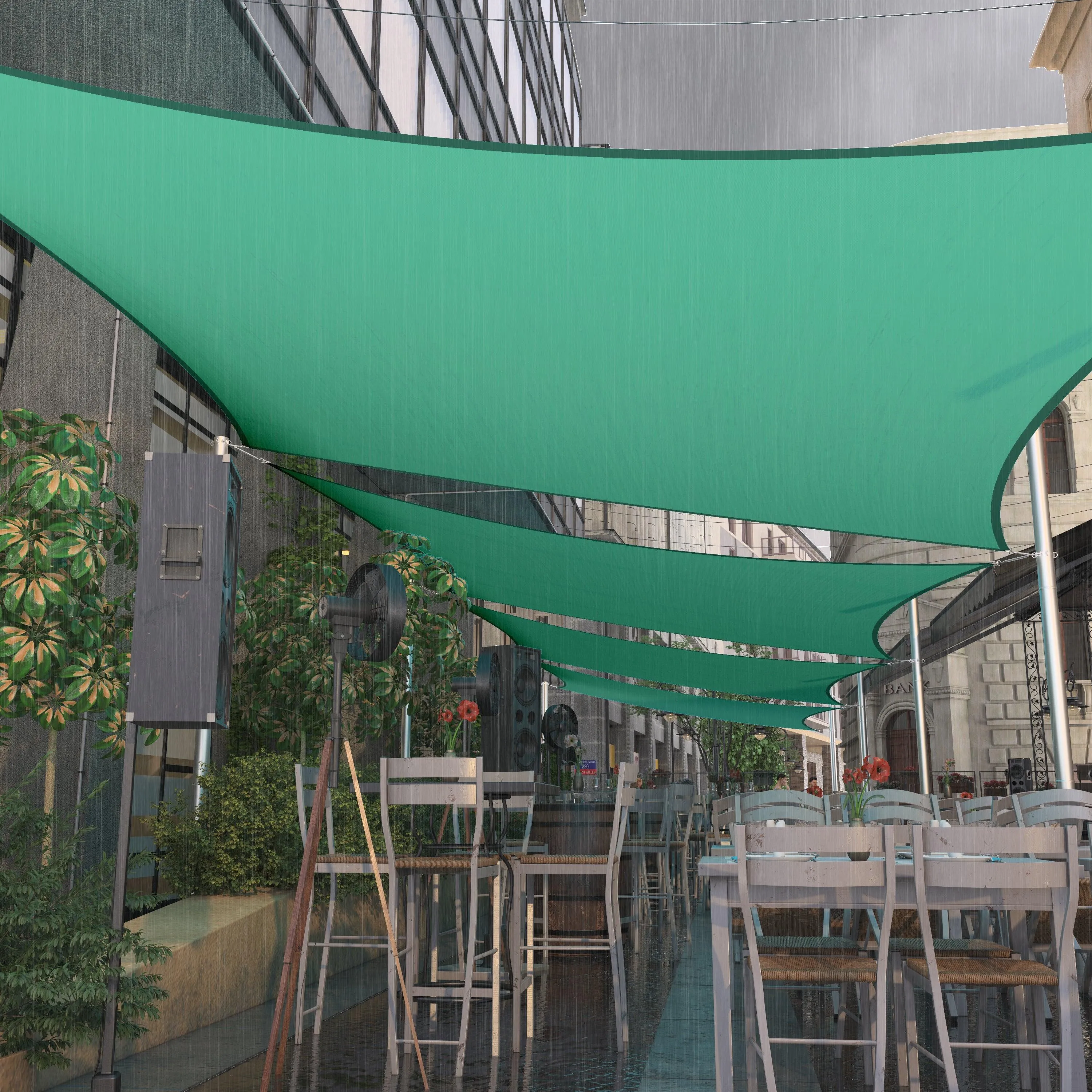 Waterproof Heavy Duty Square Shade Sail