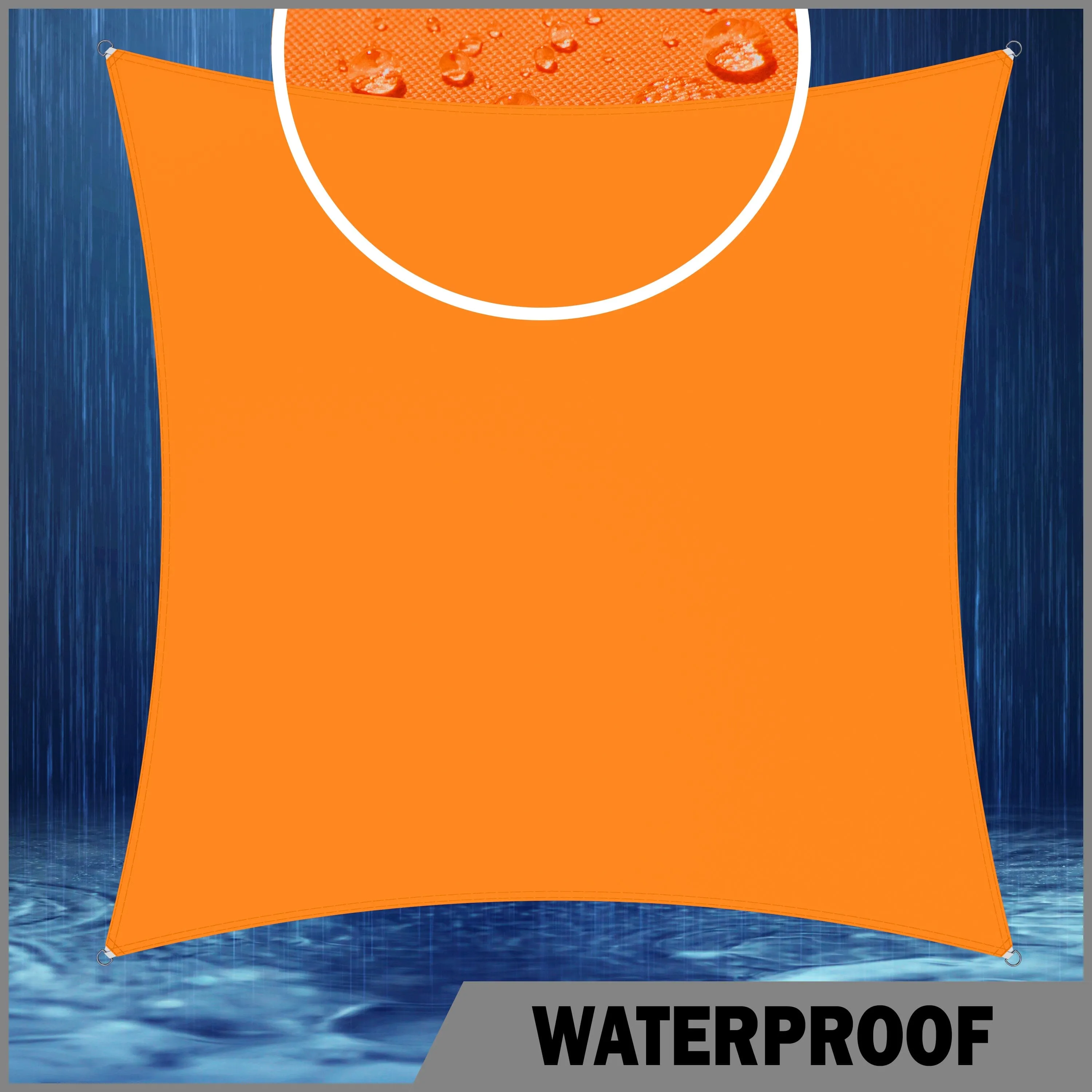 Waterproof Square Shade Sail Outdoor Canopy For Patio/Pool