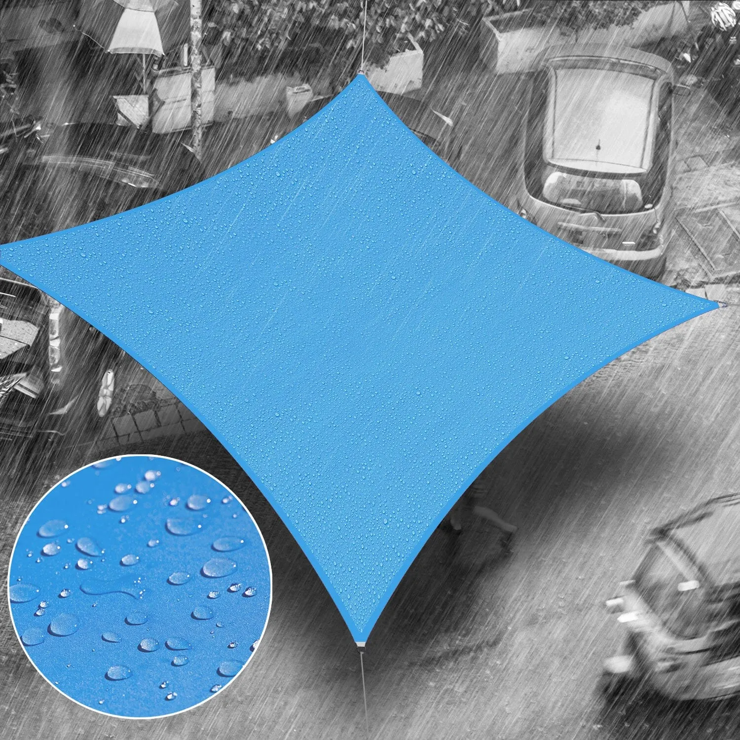 Waterproof Square Shade Sail Outdoor Canopy For Patio/Pool