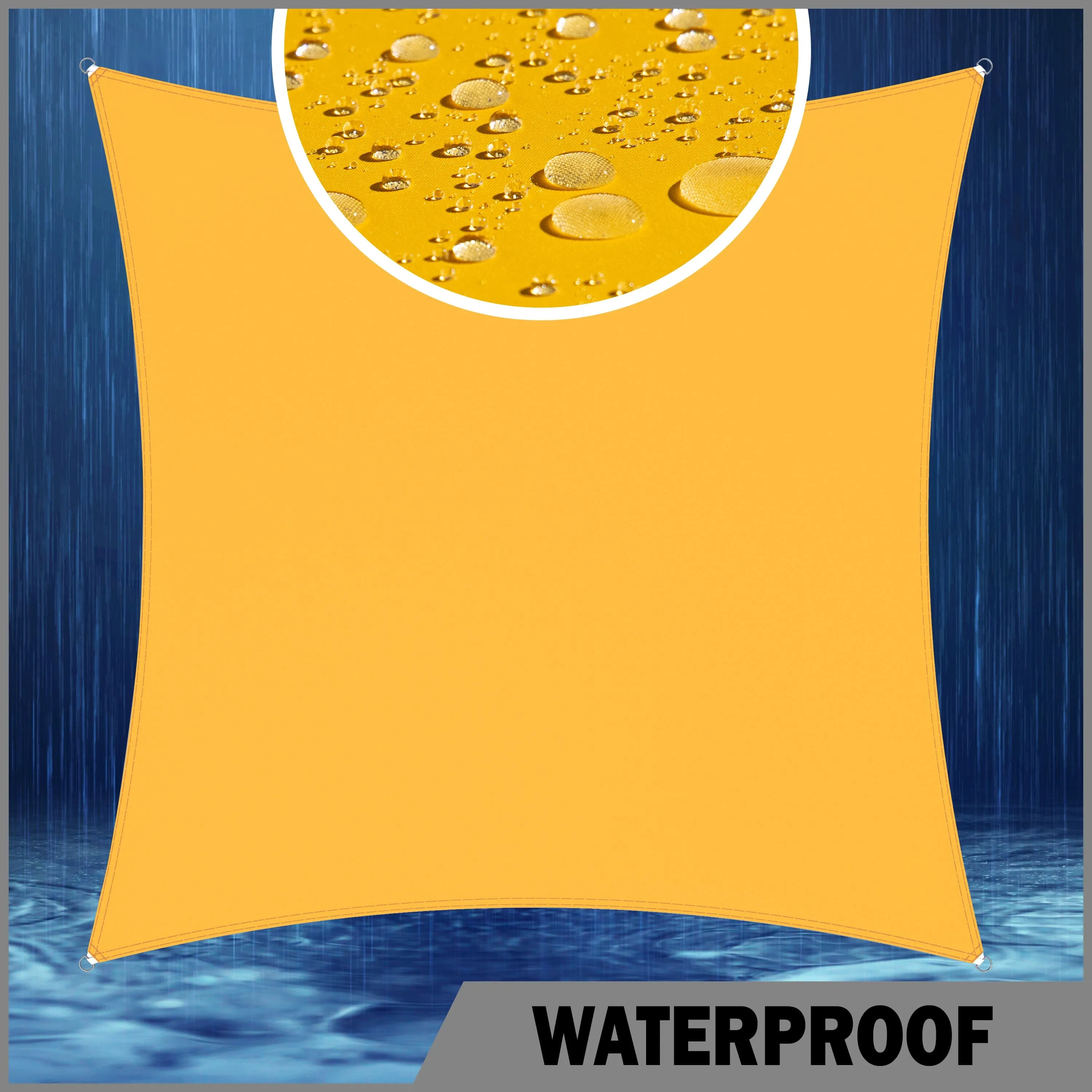 Waterproof Square Shade Sail Outdoor Canopy For Patio/Pool