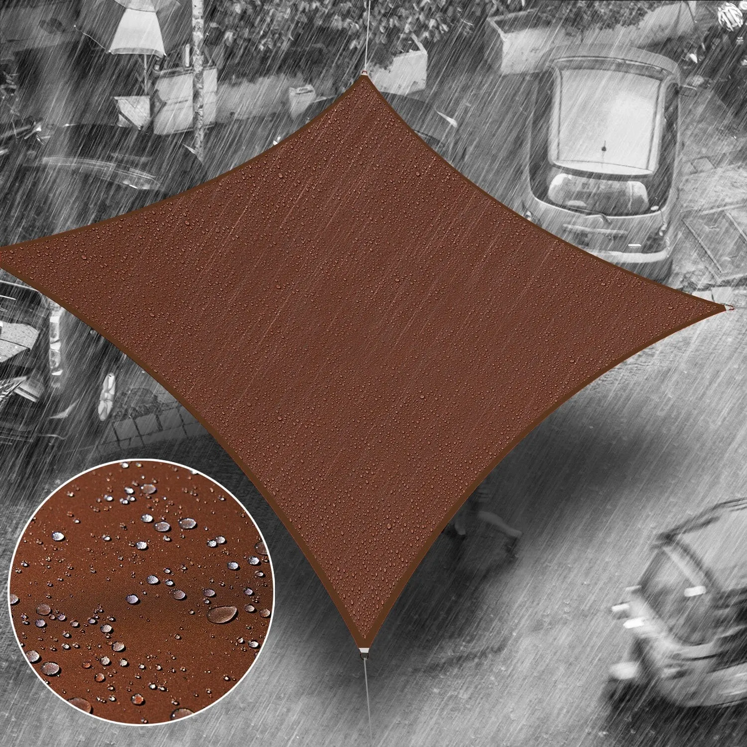 Waterproof Square Shade Sail Outdoor Canopy For Patio/Pool