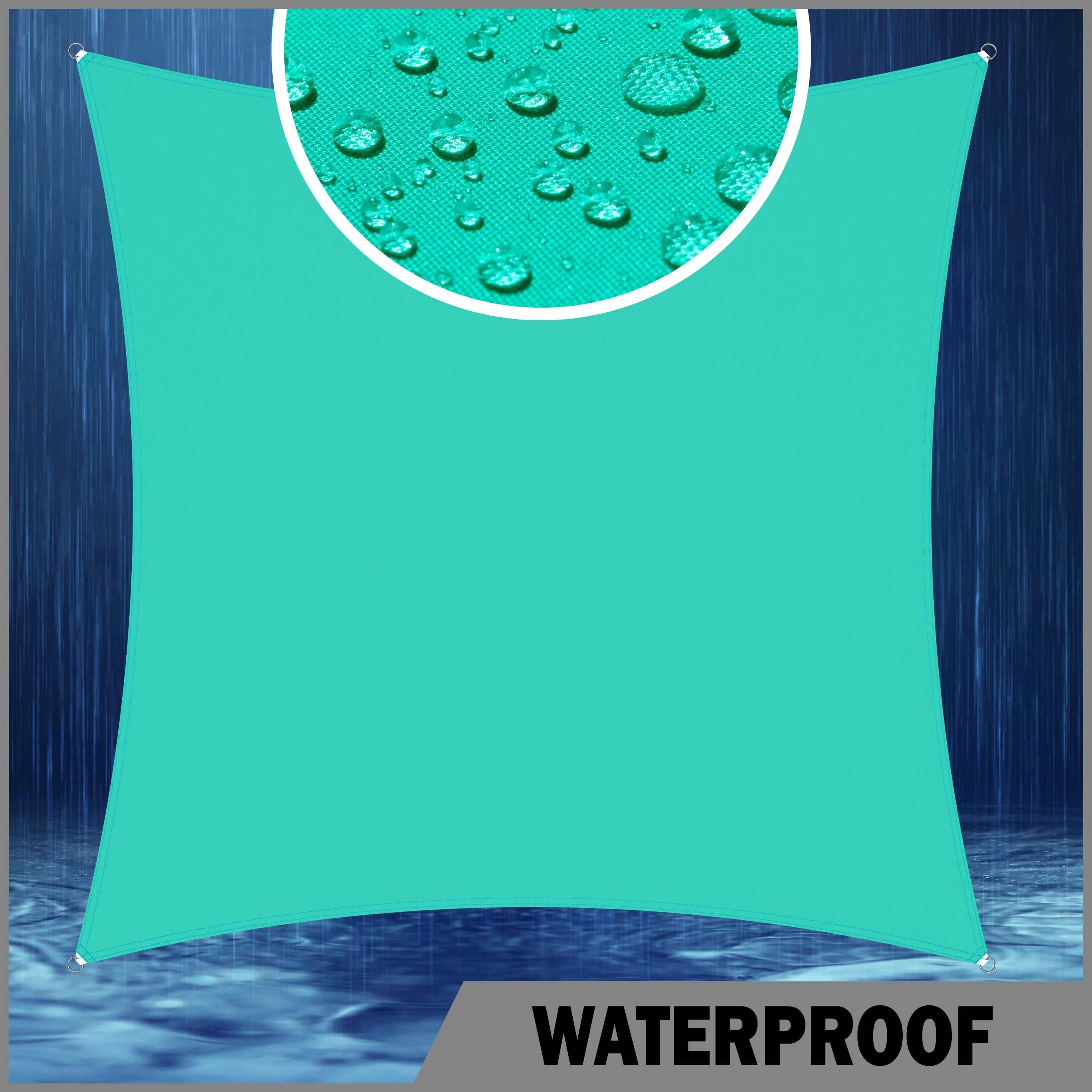 Waterproof Square Shade Sail Outdoor Canopy For Patio/Pool