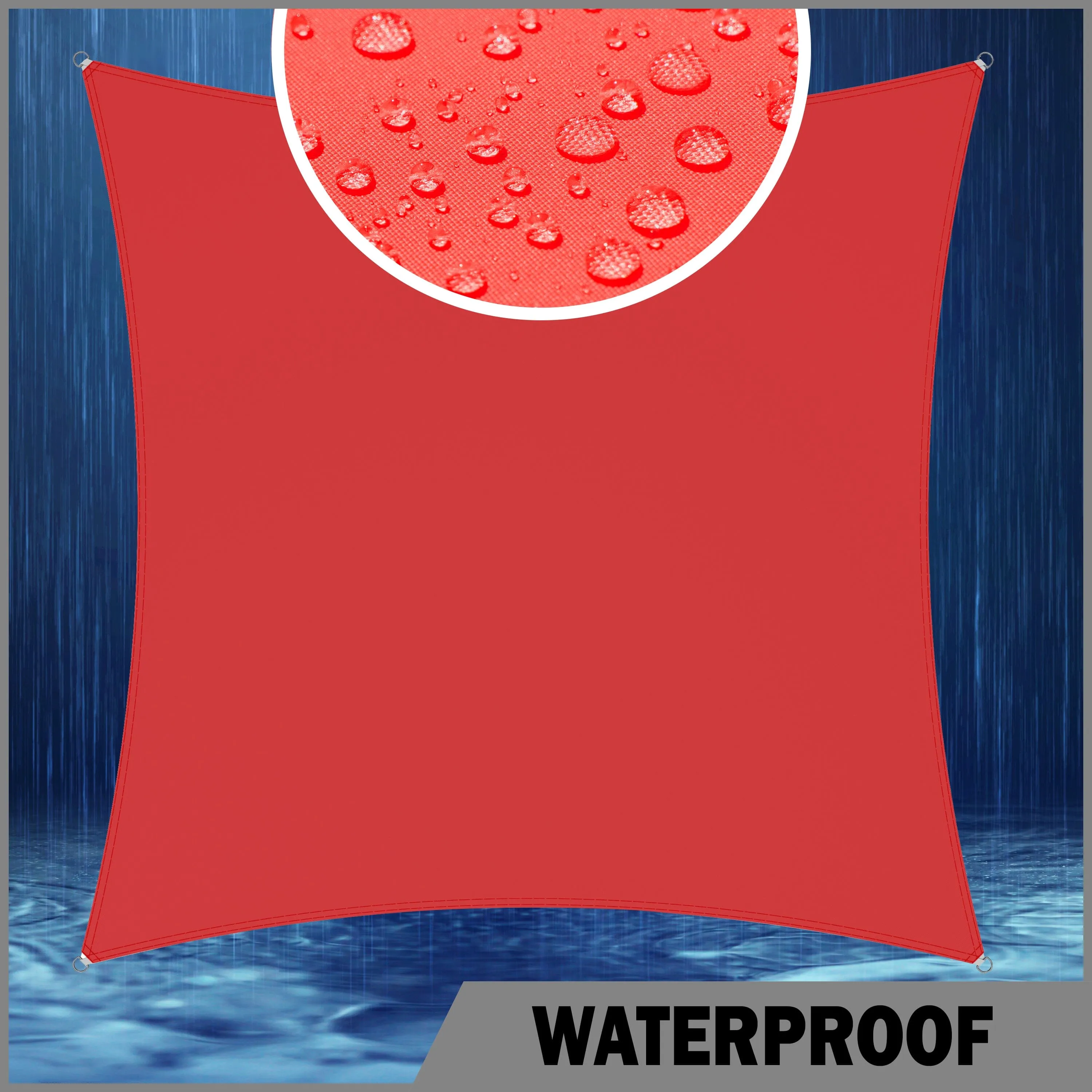 Waterproof Square Shade Sail Outdoor Canopy For Patio/Pool