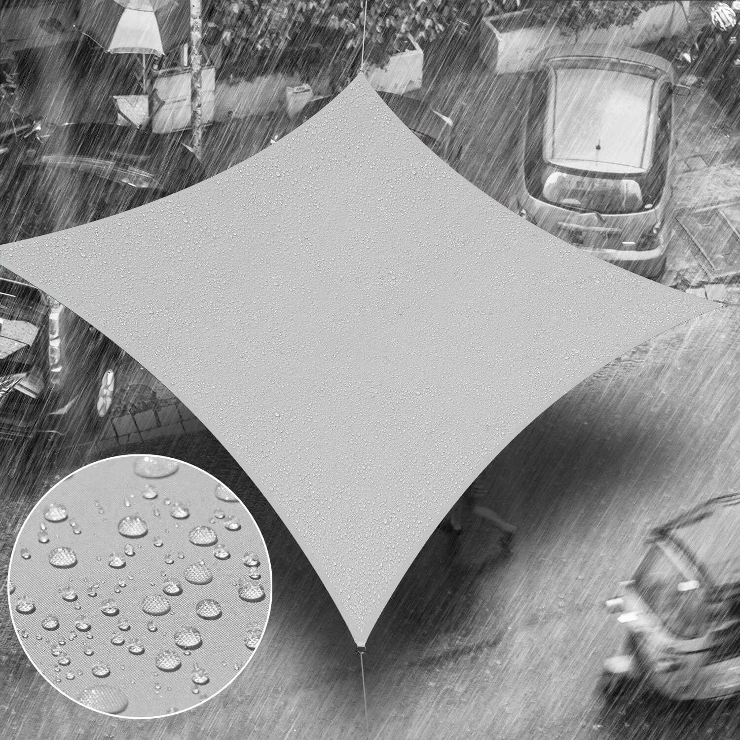 Waterproof Square Shade Sail Outdoor Canopy For Patio/Pool