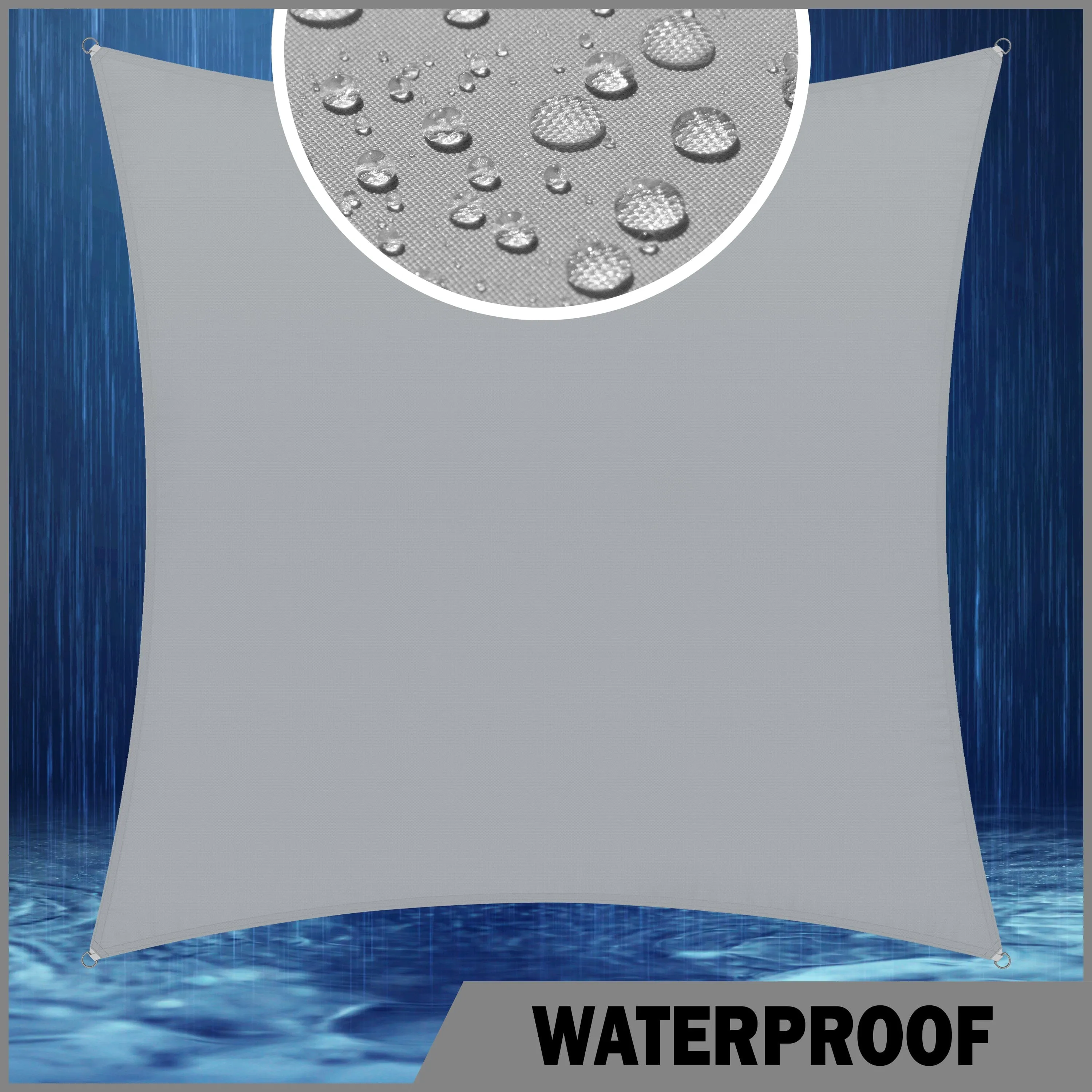 Waterproof Square Shade Sail Outdoor Canopy For Patio/Pool