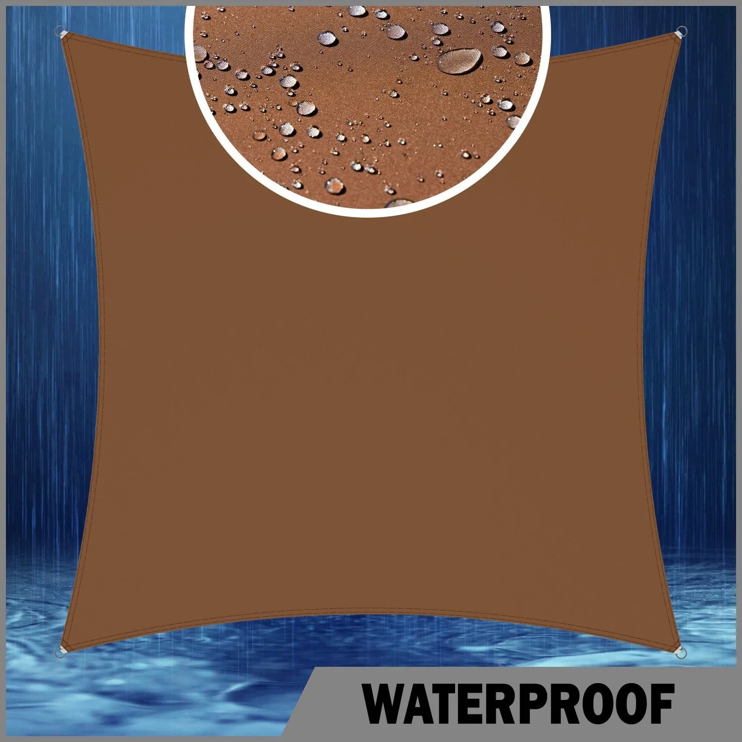 Waterproof Square Shade Sail Outdoor Canopy For Patio/Pool