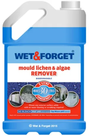 Wet And Forget 5 Litre Mould Algae & Lichen Moss Dirt Removal 5L Concentrate Outdoor New