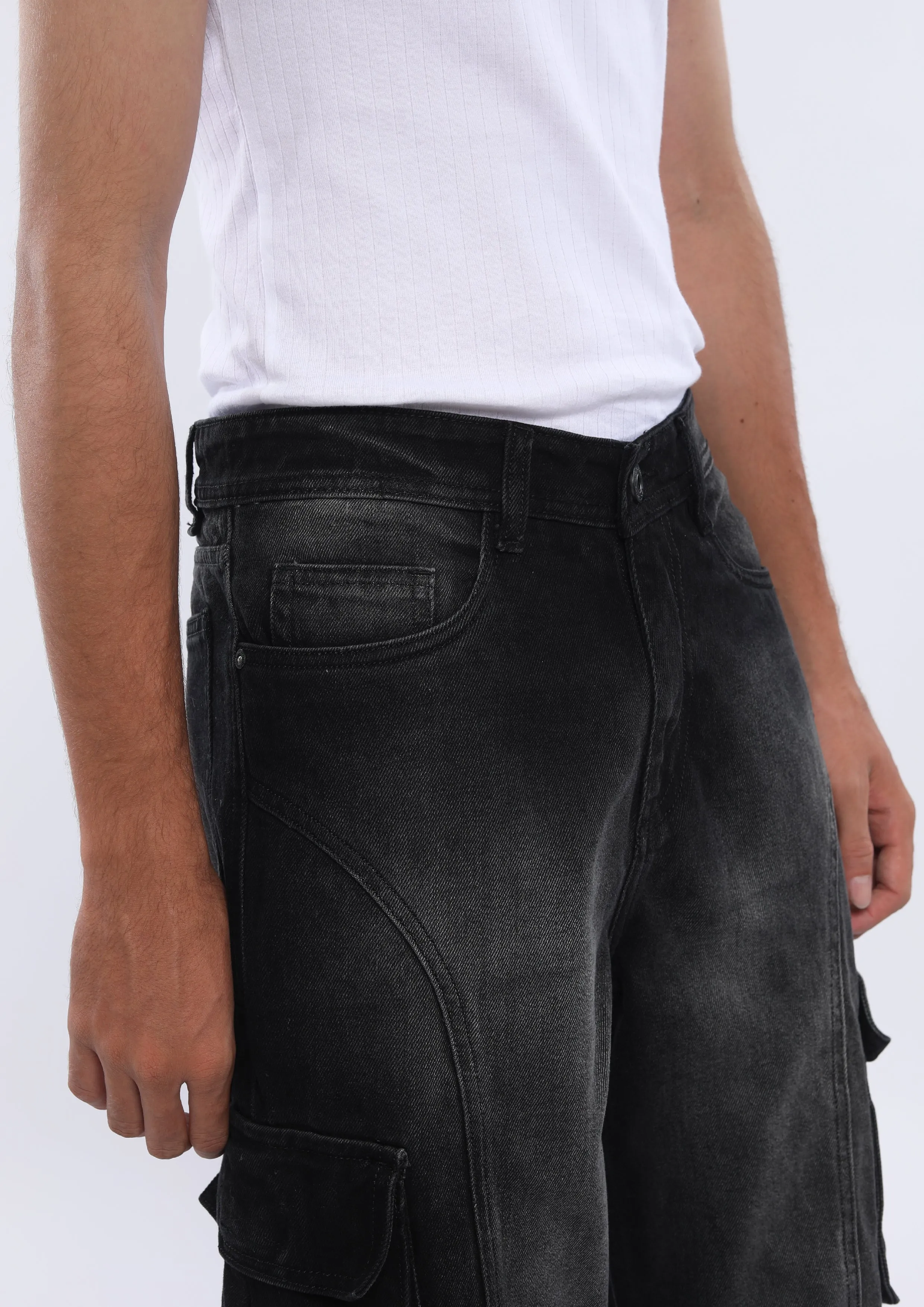 Xylare - Relaxed Cargo Jean - Black Shade