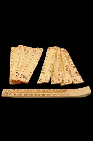 Yellow Wood Incense Burner - 12 Pack
